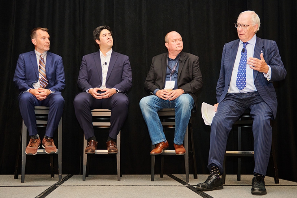 Panel on “A National Approach to Addressing Competition Manipulation” with Jeremy Luke,CCES, Chris de Sousa Costa, AthletesCAN, Doug Hood, AGCO, and Richard McLaren O.C., CEO, MGSS. 