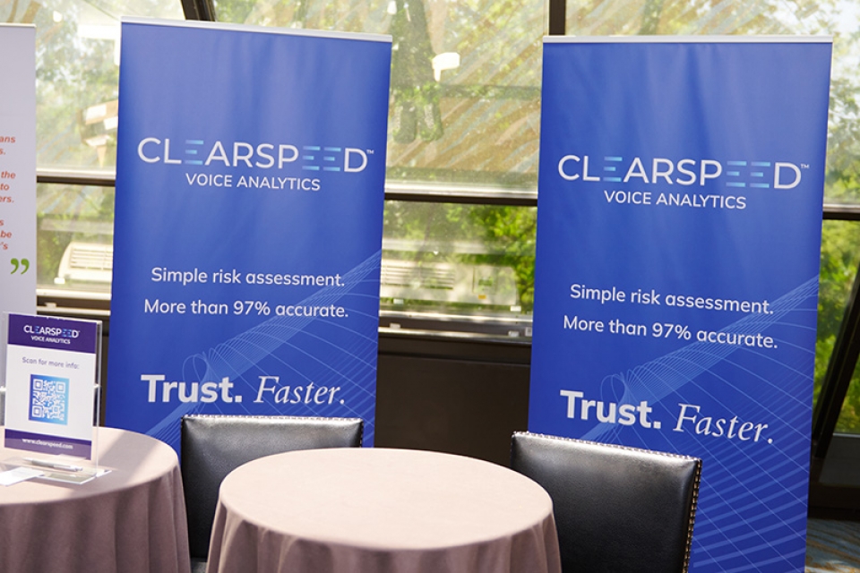 Clearspeed’s sponsor booth. 