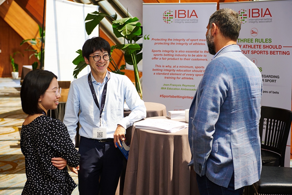 The International Betting Integrity Association (IBIA) sponsor’s booth 